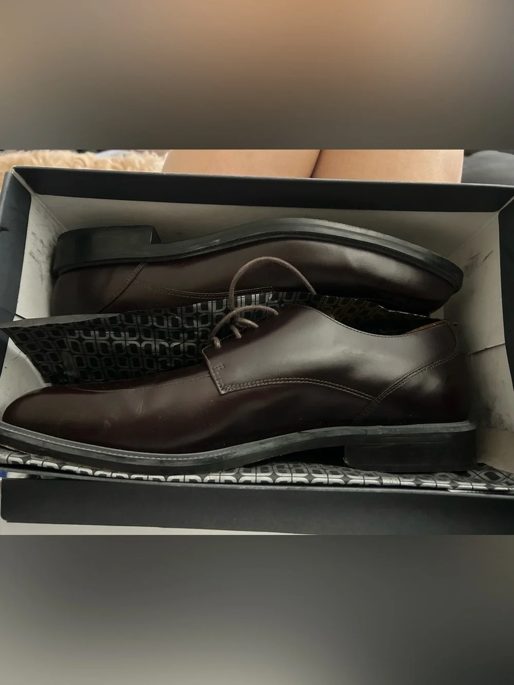 Rockport Men's Leather Derby Shoes in Dark Brown/ Cherry